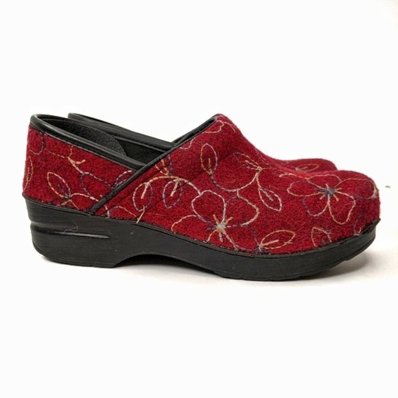 Dansko Shoes - Dansko Professional Felted Wool Floral Clogs Shoes